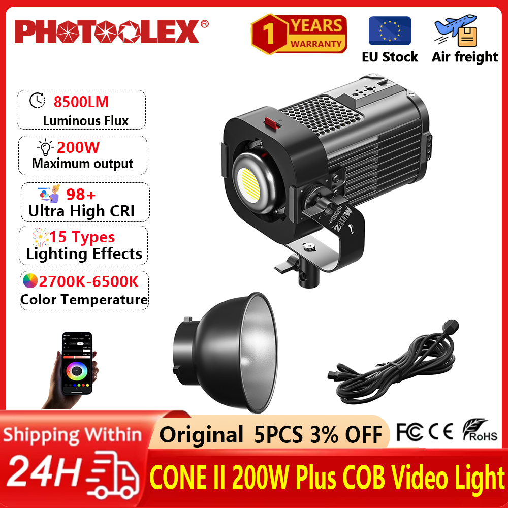 Photography Lighting App - ﻿ PHOTOOLEX 200W V-Mount Video Light