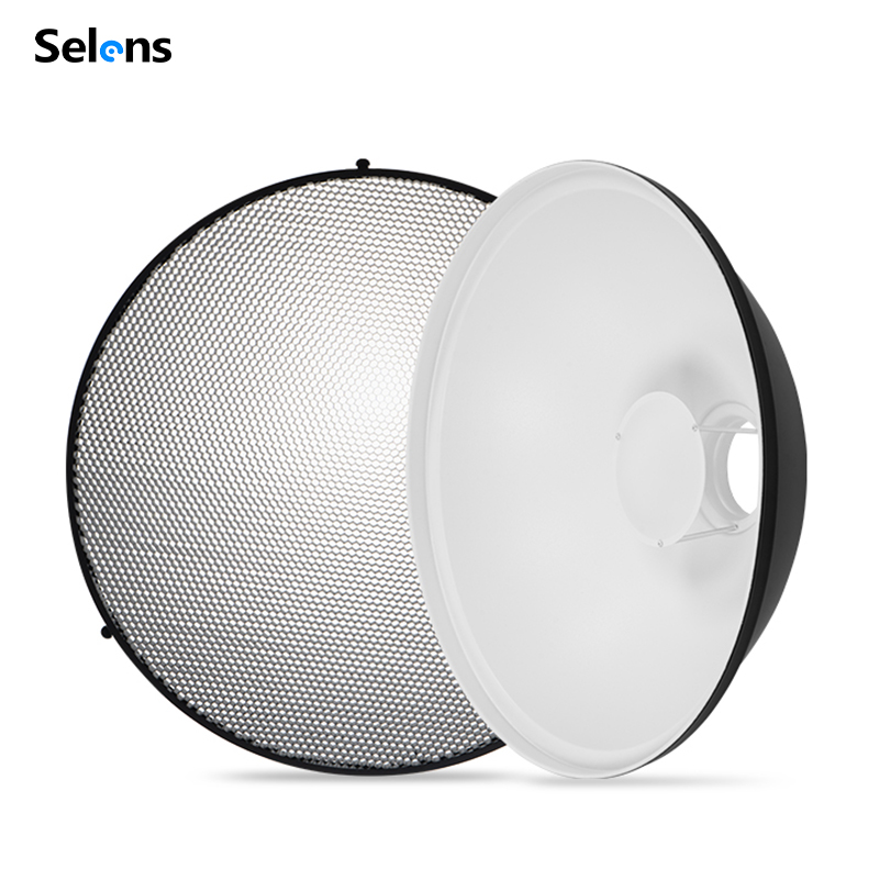 Photography Lighting Kits - Selens 70cm Silver/White Interior Beauty Dish