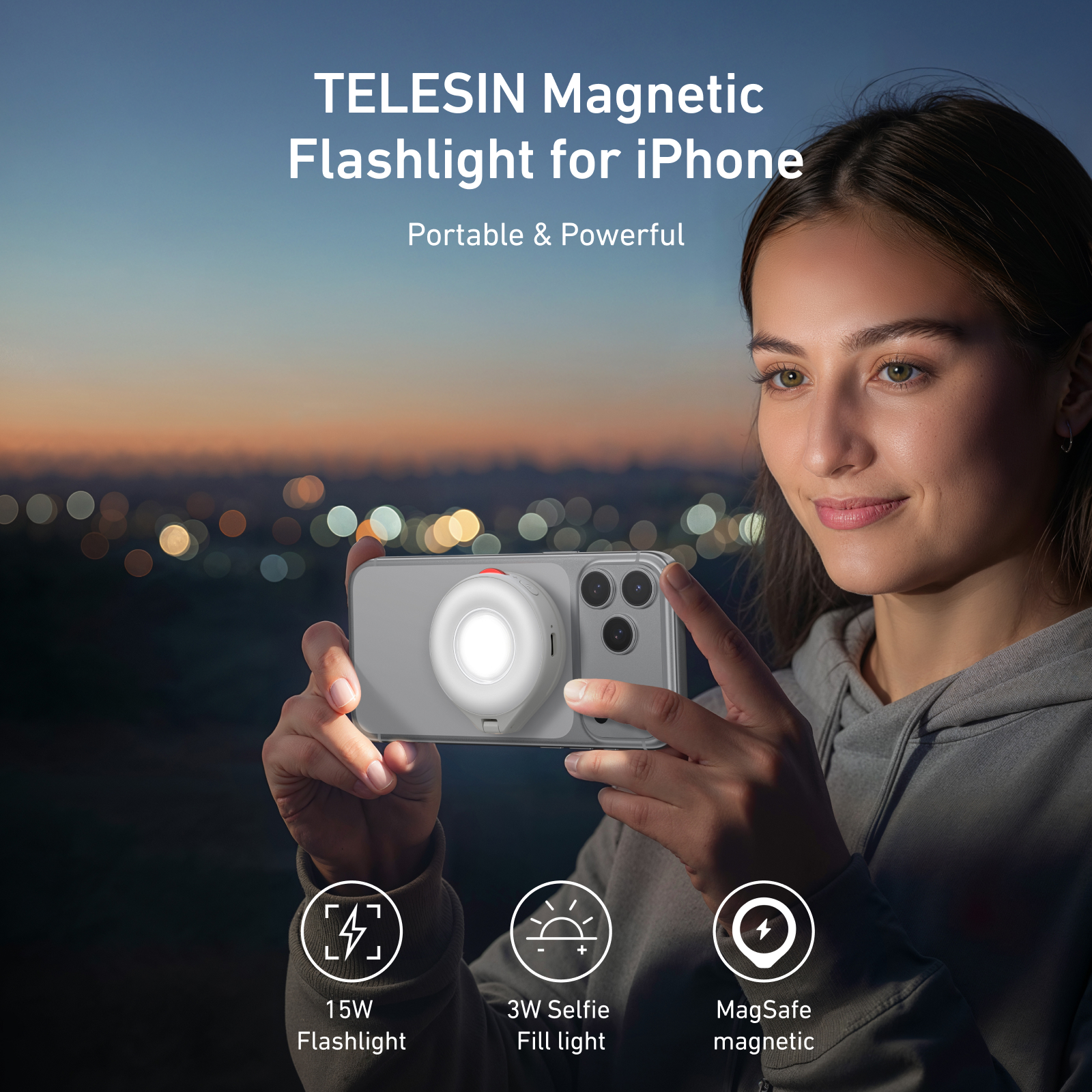 TELESIN Magnetic Flash light S – Photography Lighting Brands recenzja i cena