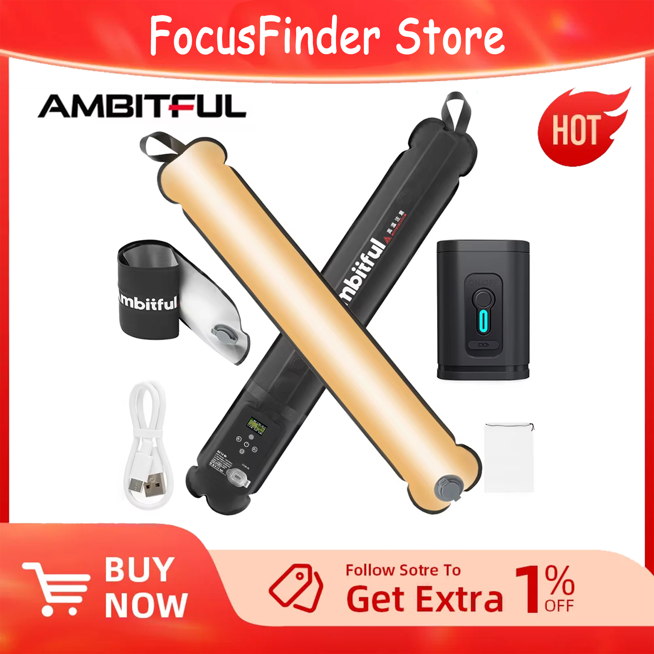 Ambitful GC12 Gold Crow Air In – Photography Lighting Wand recenzja i cena