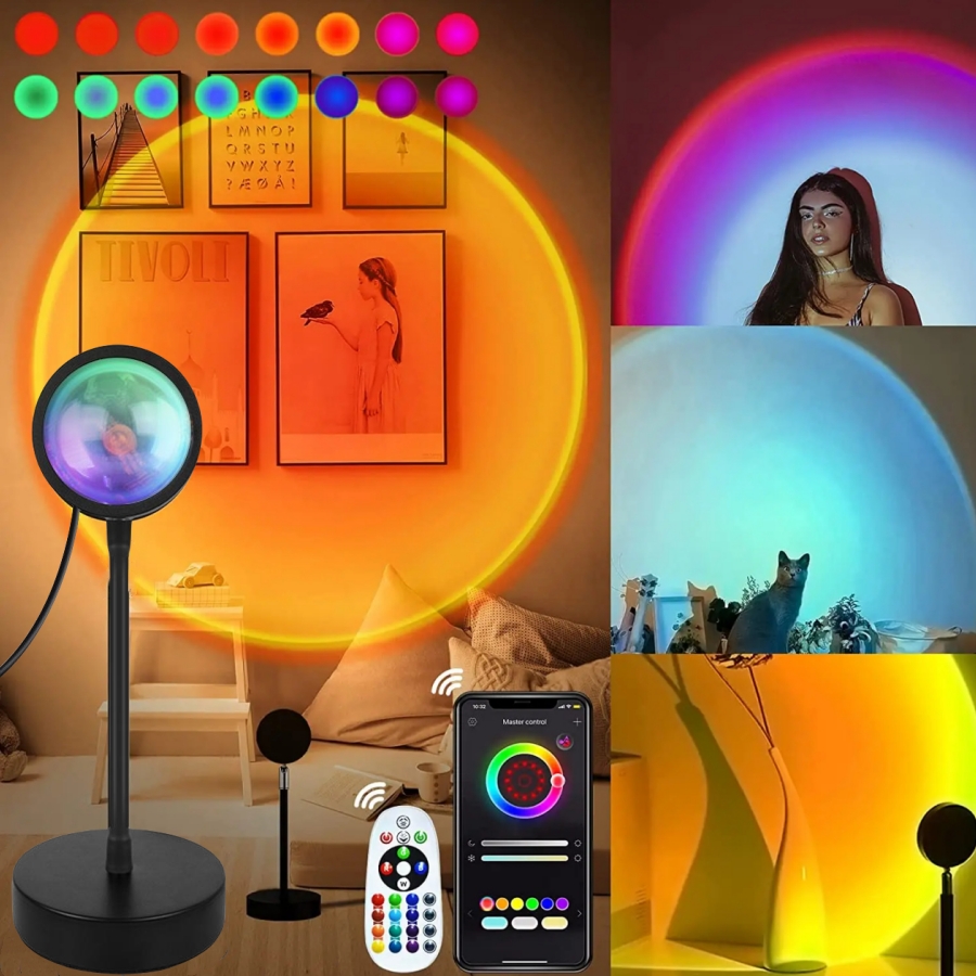 Smart Sunset Lamp Tuya LED Nig – Photography Lighting App recenzja i cena
