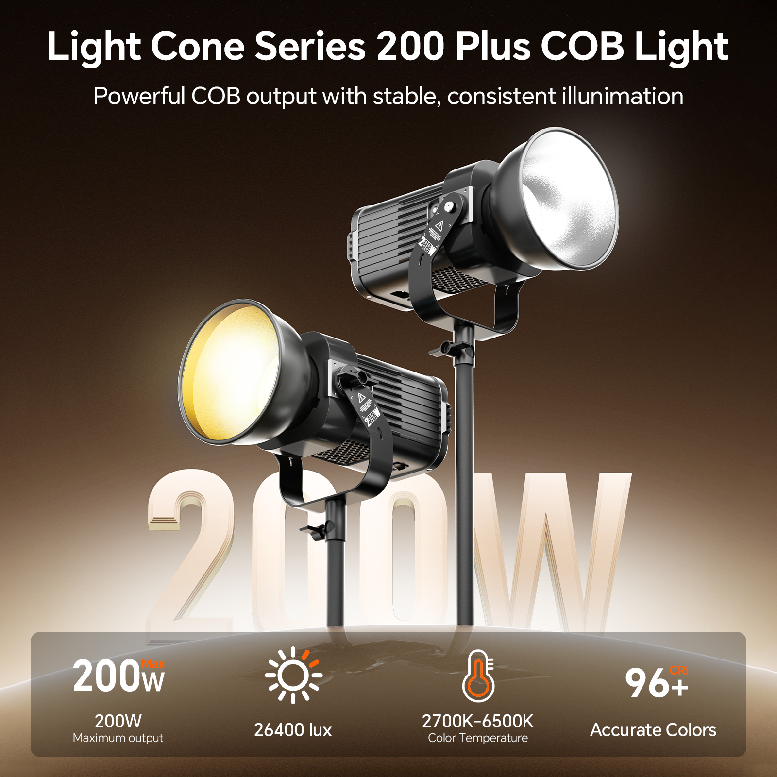  PHOTOOLEX 200W V-Mount Video – Photography Lighting App recenzja i cena
