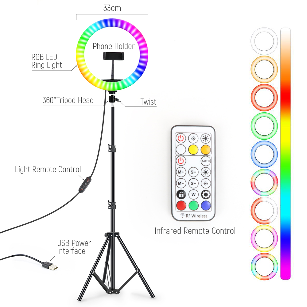 13inch RGB Led Selfie Ring Lig – Photography Lighting Wand recenzja i cena