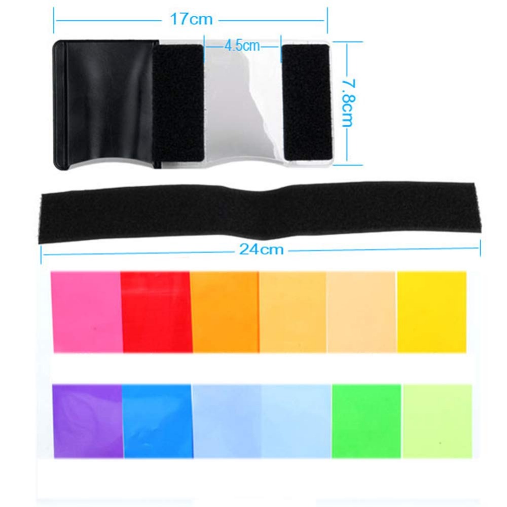 12 Colors Camera Flash Gels Li – Photography Lighting Kits recenzja i cena