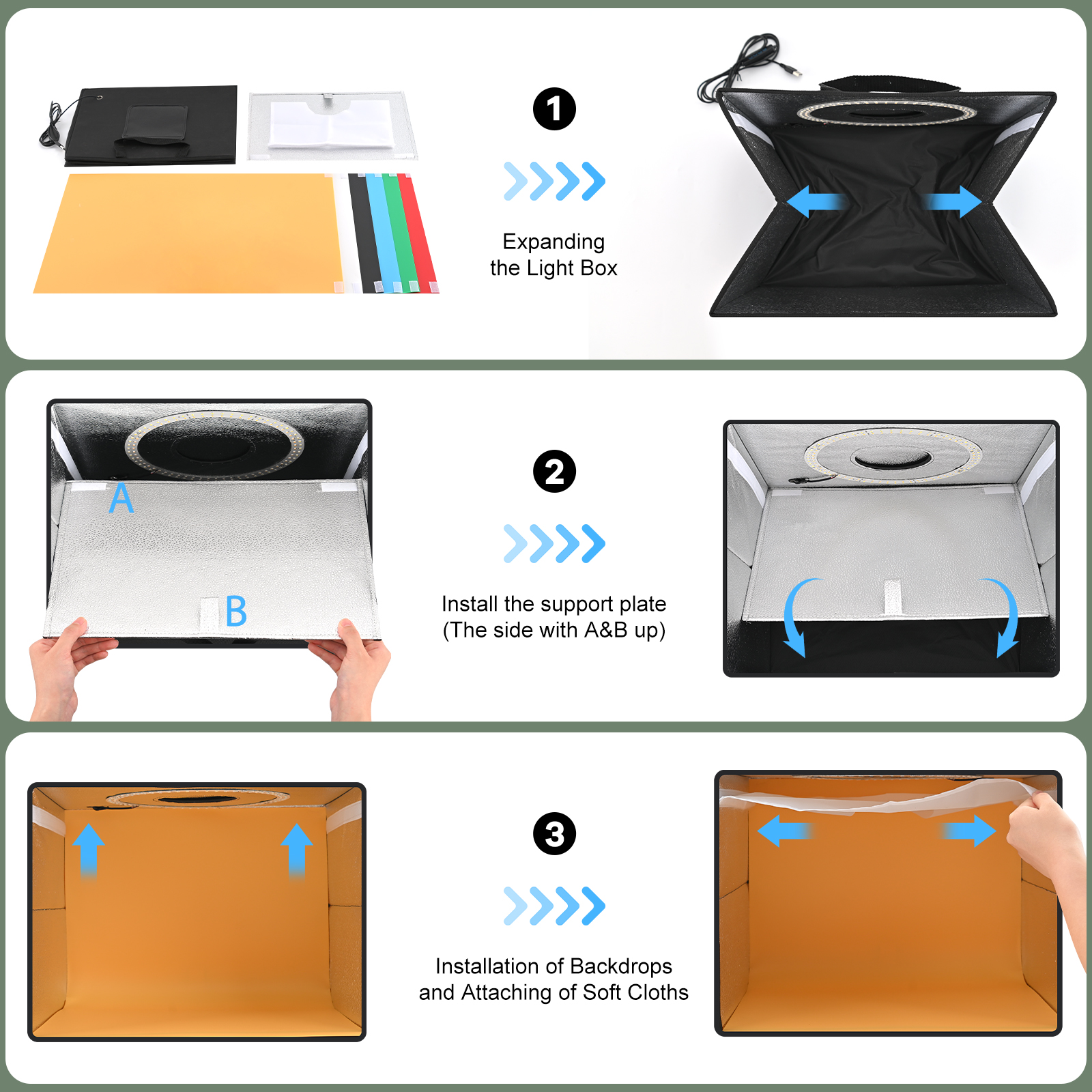 Lightdow Dimmable Photo Box LE – Photography Lighting Kits recenzja i cena