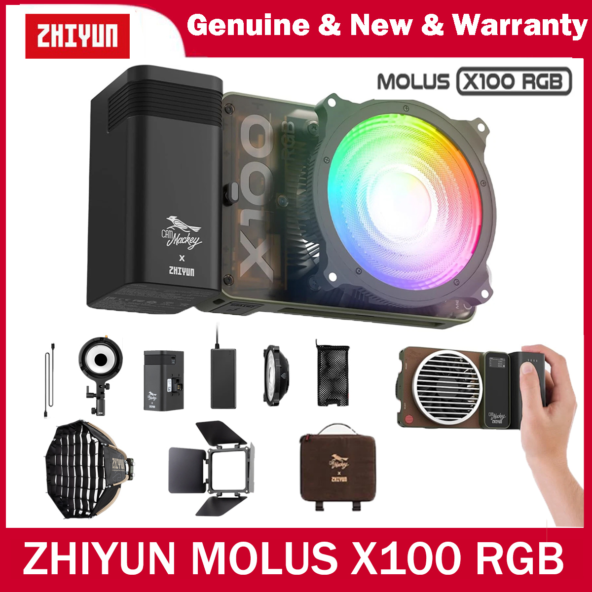 ZHIYUN MOLUS X100 RGB LED Ligh – Photography Lighting App recenzja i cena